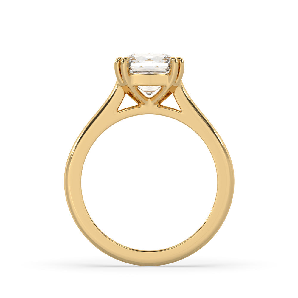 Cushion Cut Diamond Engagement Ring In Solitaire Style