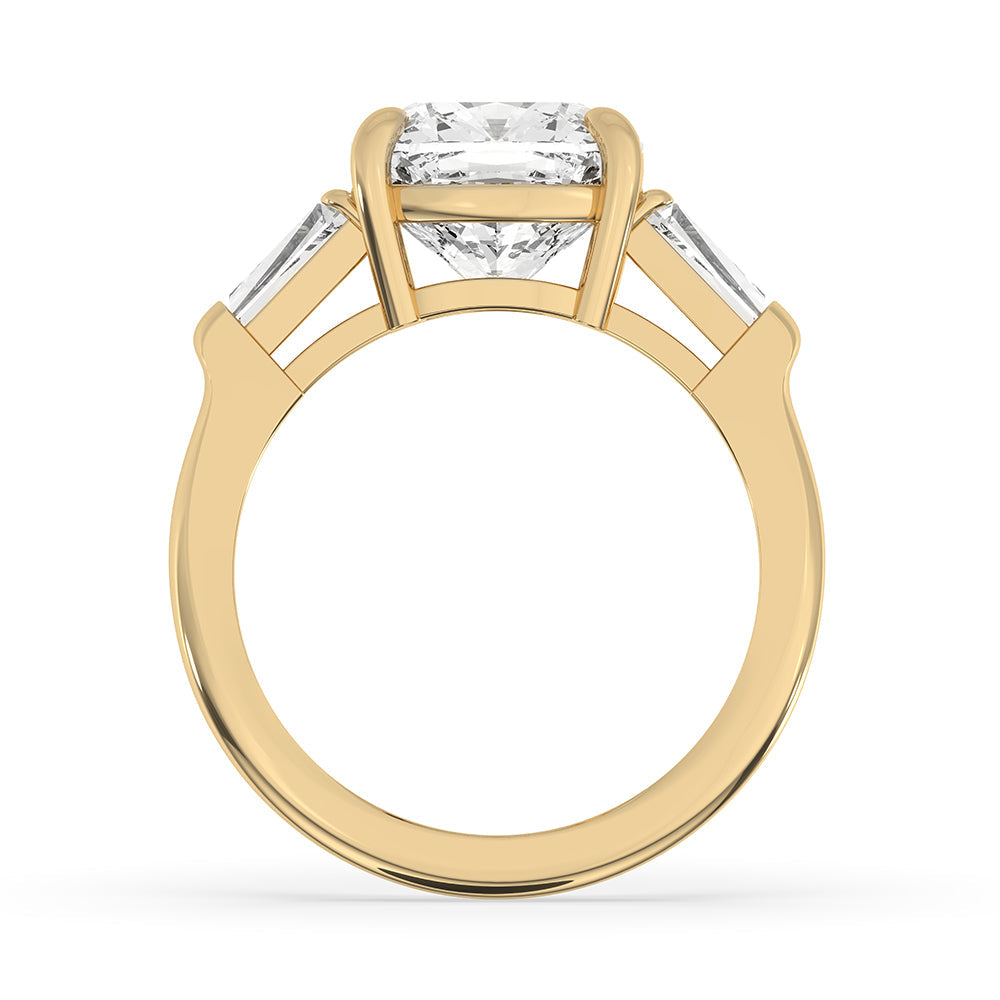 3 Stone Diamond Ring In Yellow Gold