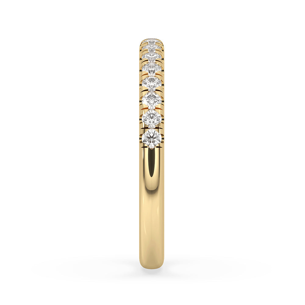 Half Eternity Minimalist Wedding Band Imagen secundaria del producto