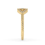 Twisted Band Engagement Ring With Round Diamond