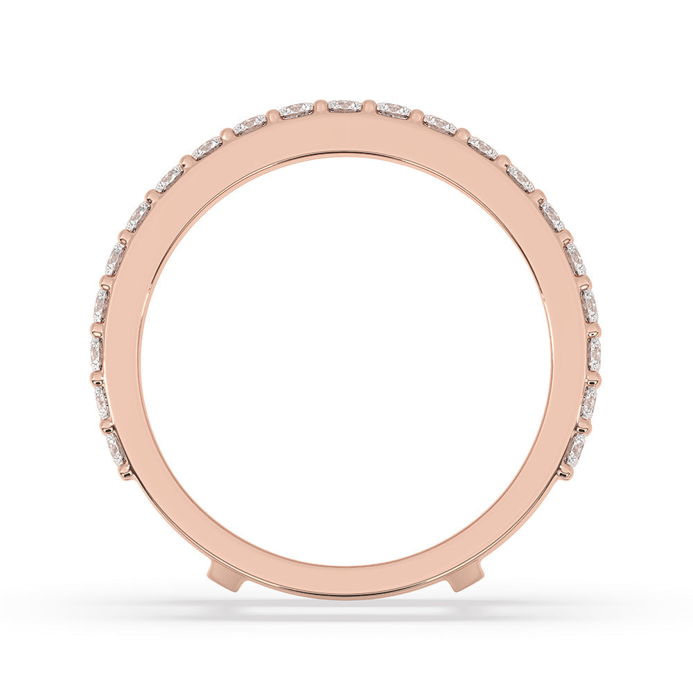 Rose Gold Round Diamond Enhancer Wedding Band