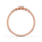 Pear Shaped Diamond Ring - Side Stone