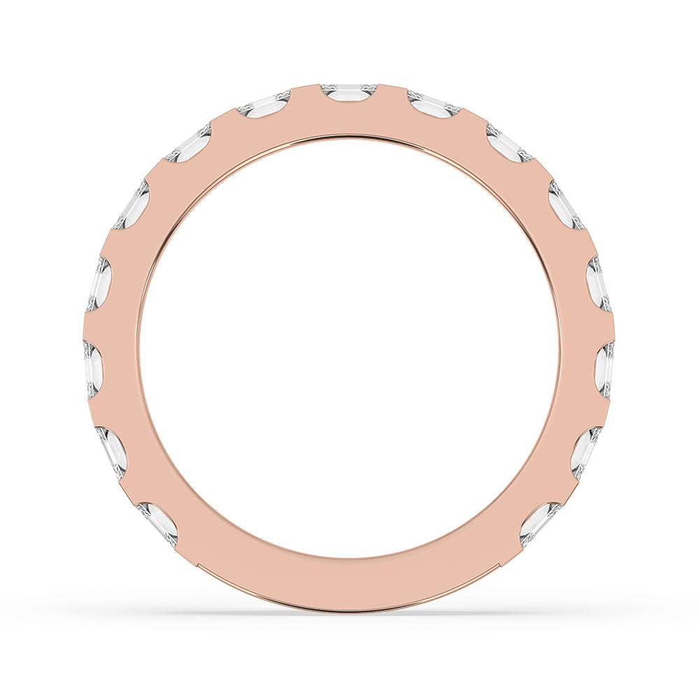 Emerald Cut Eternity Band - Rose Gold
