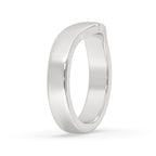Simple Womens Wedding Band In Curvy Style