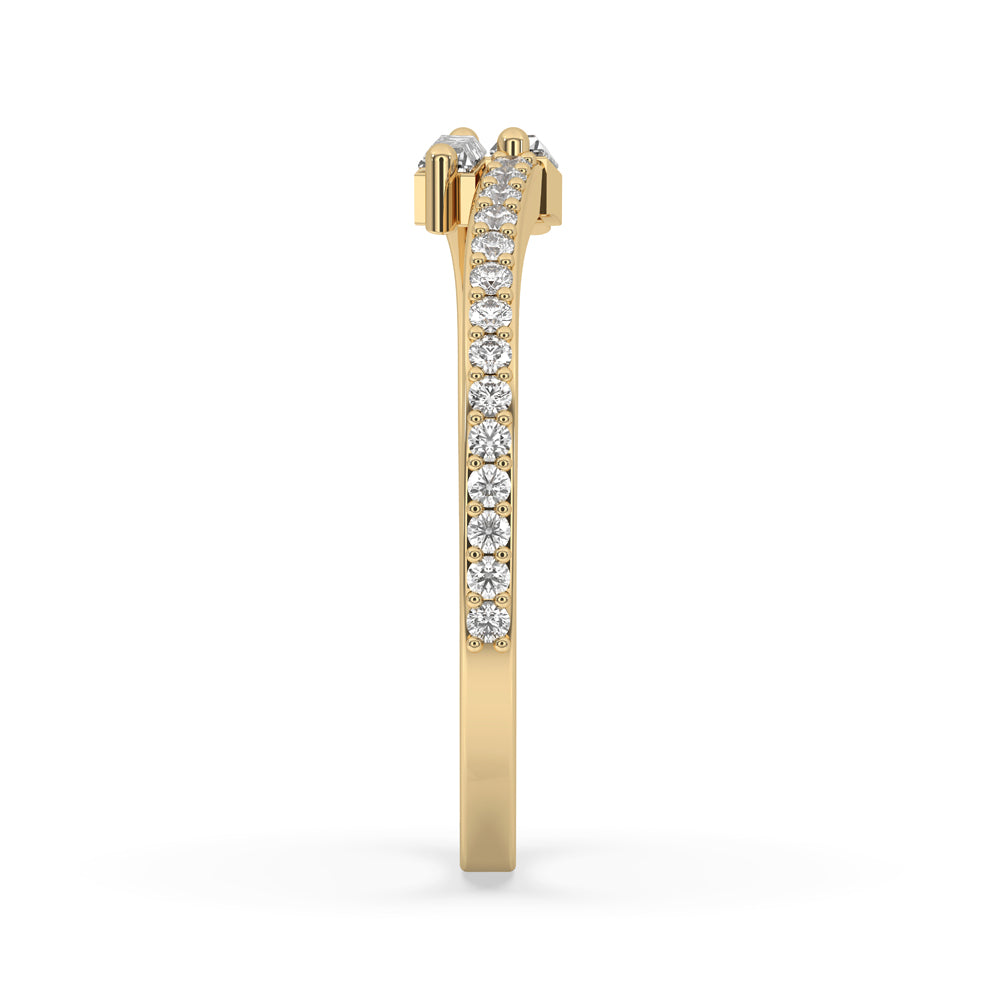 Baguette Wedding Band – Bypass Setting