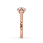Rose Gold Cushion Solitaire Engagement Ring