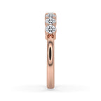 7 Stone Diamond Band In Rose Gold