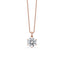 Round Diamond Rose Gold Pendant