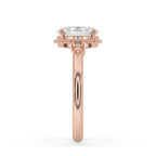 Oval Cut Diamond Ring In Milgrain Setting