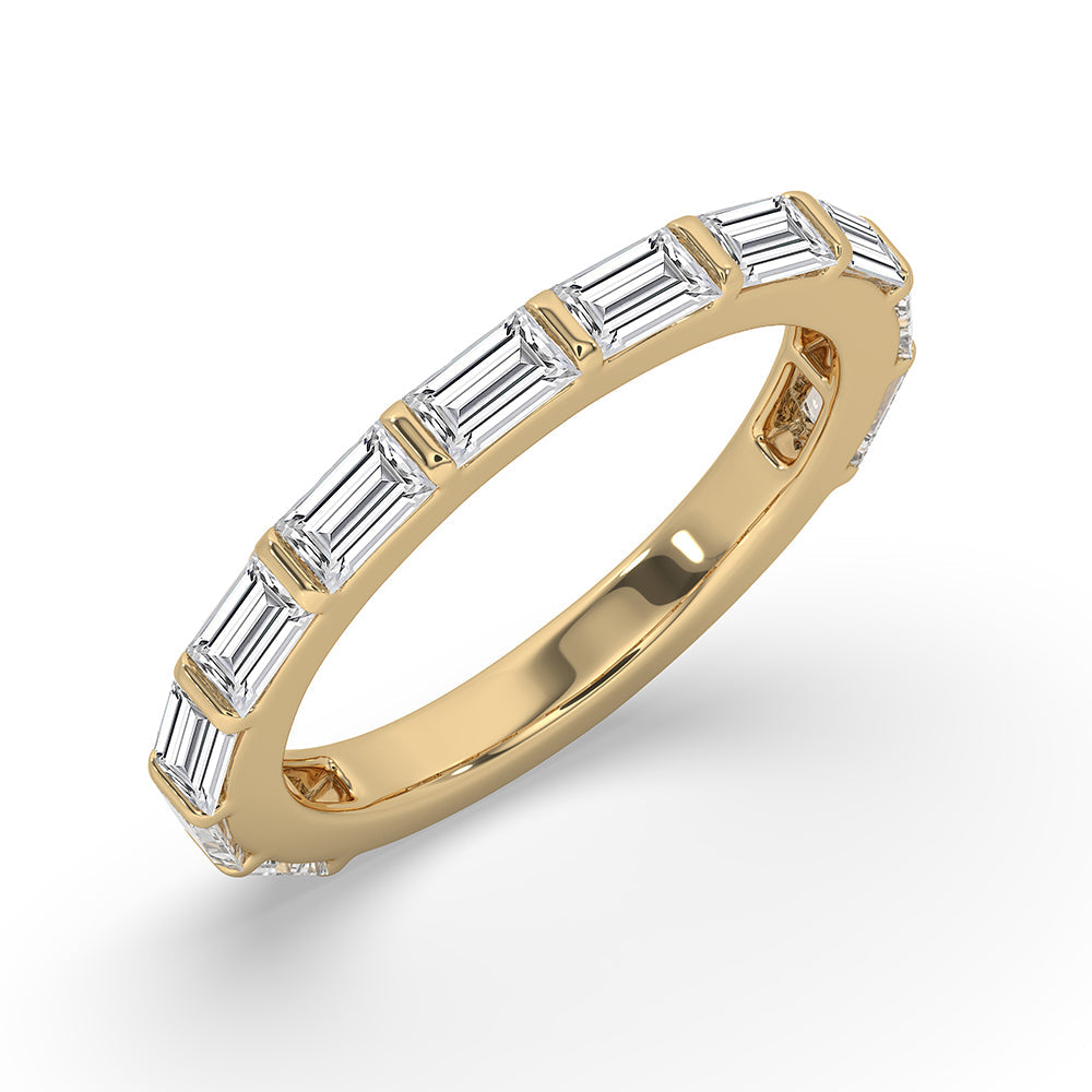 Baguette Diamond Band – Half Eternity Style