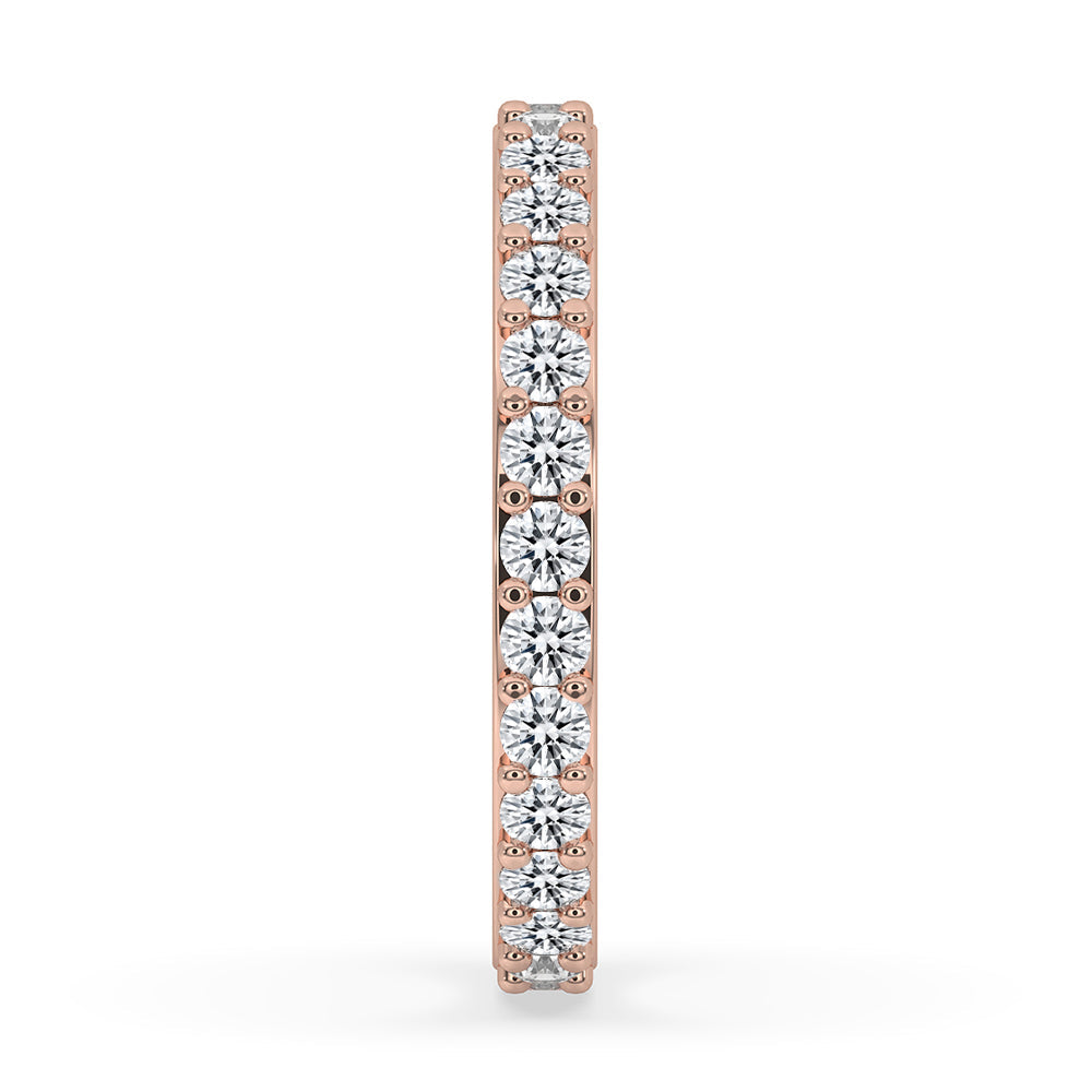 Full Diamond Eternity Band In Rose Gold