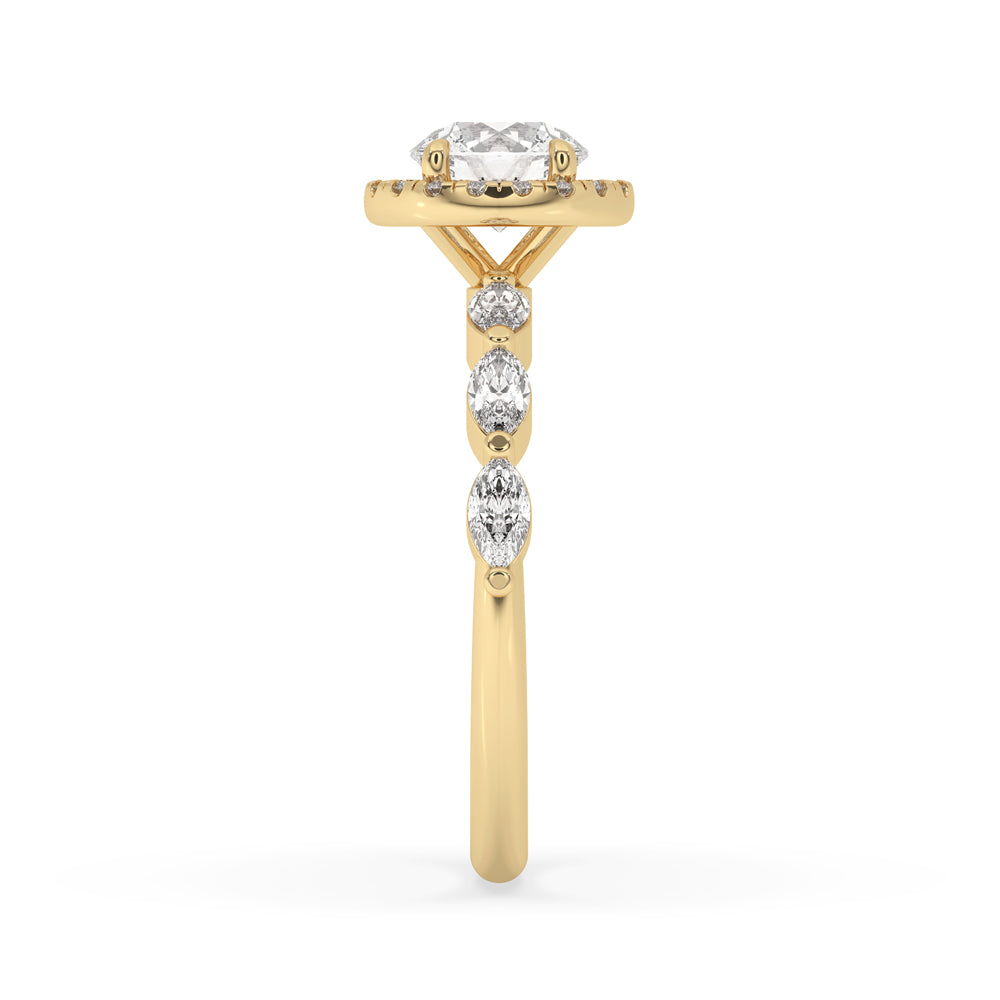 Round Diamond Ring - Classic Claw Prong Setting
