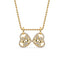 Heart Shaped Diamond Pendant - Yellow Gold