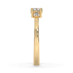 3 Stone Diamond Engagement Ring In Yellow Gold