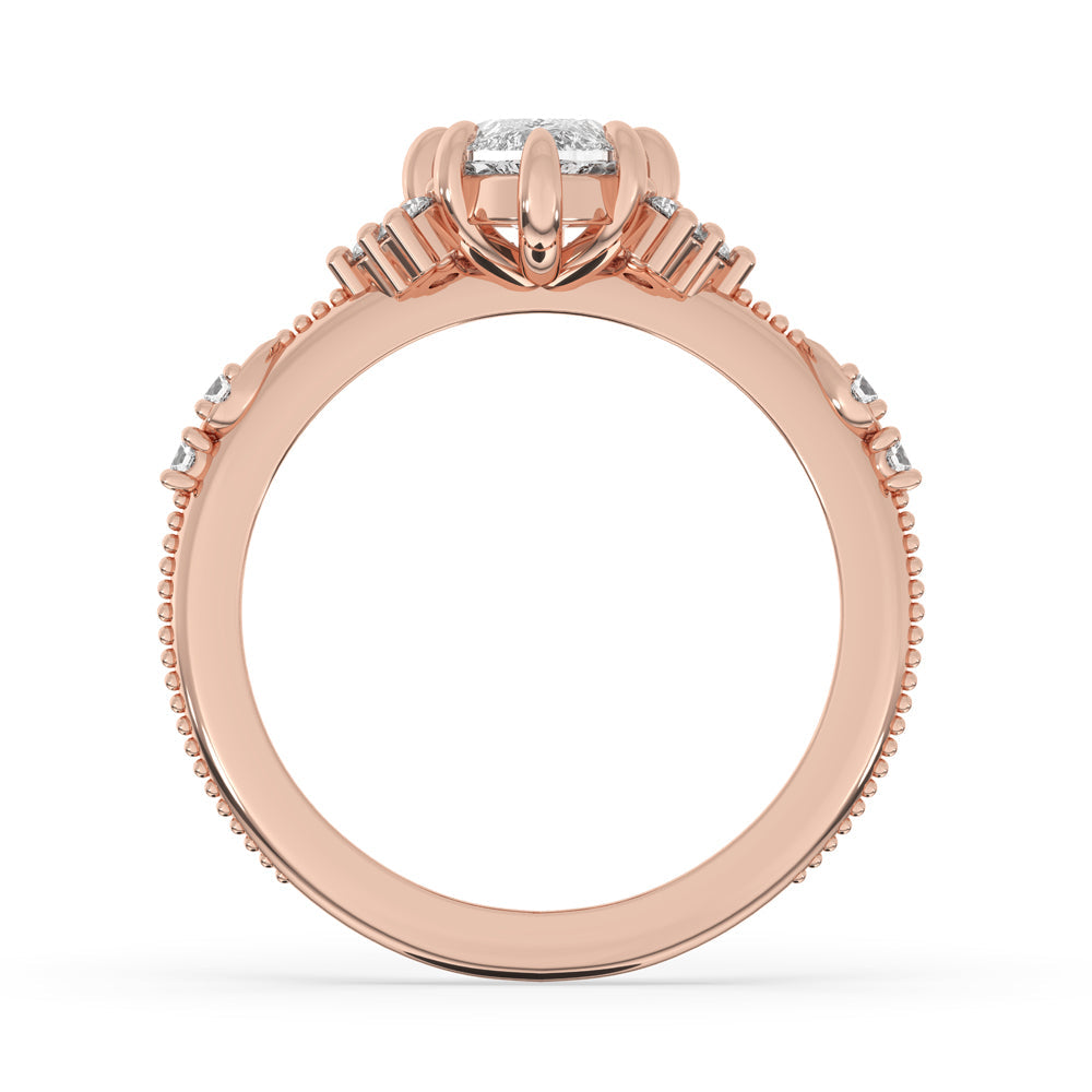 Marquise Engagement Ring with Side Stone