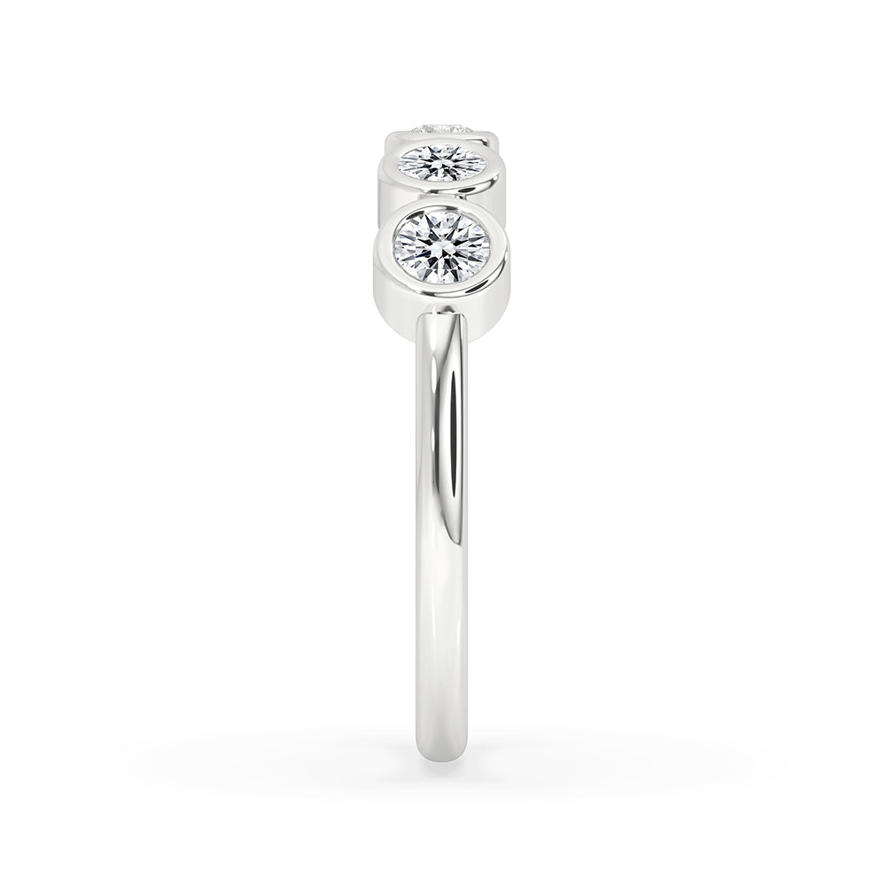 Bezel Set Diamond Band - Round Diamond