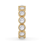 Round Rose Cut Bezel Set Eternity Band