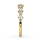 Yellow Gold Eternity Band With Round Cut Diamond
