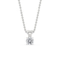 White Gold Diamond Pendant with Solitaire Style