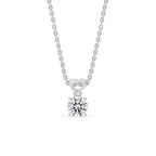 White Gold Diamond Pendant with Solitaire Style