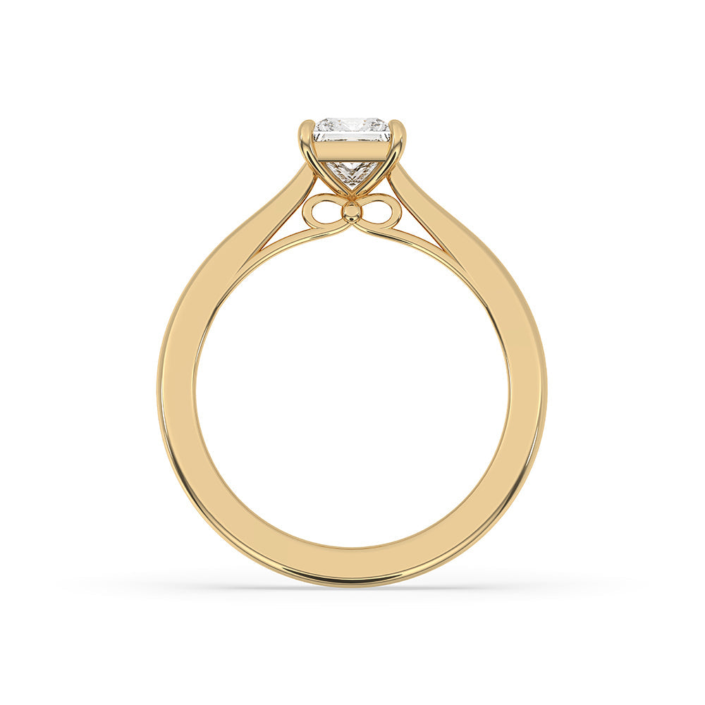 Infinity Bridge Princess Cut Solitaire Ring