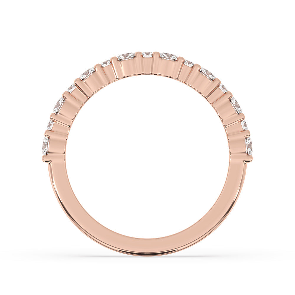 Half Eternity Diamond Band With Round Cut