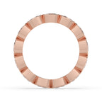 Oval Bezel Wedding Band