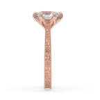 Filigree Engagement Ring with Round Diamond