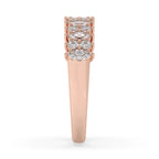 Shared Prong Wedding Band In Rose Gold