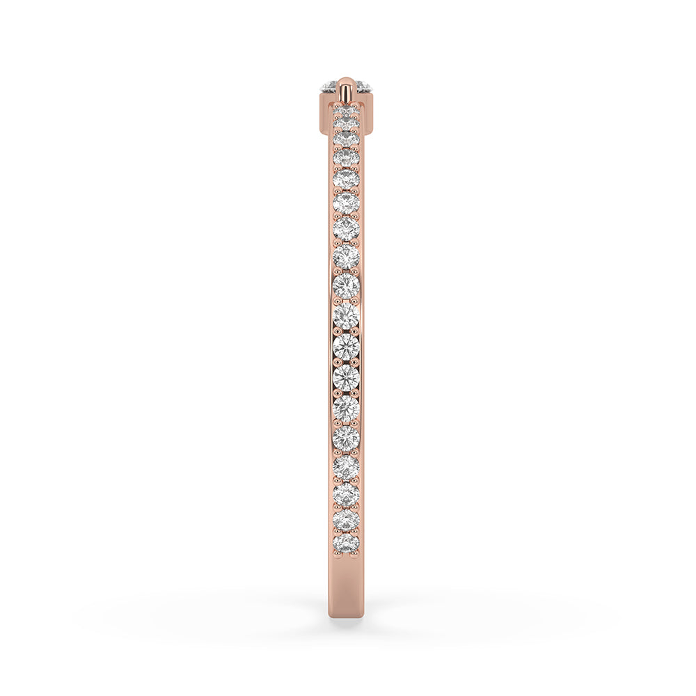 Marquise And Round Diamond 3/4 Eternity Band