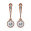 Diamond Drop Earrings - Halo Style