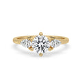 Yellow Gold 3 Stone Round Diamond Ring