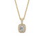 Emerald Diamond Pendant - Halo Setting