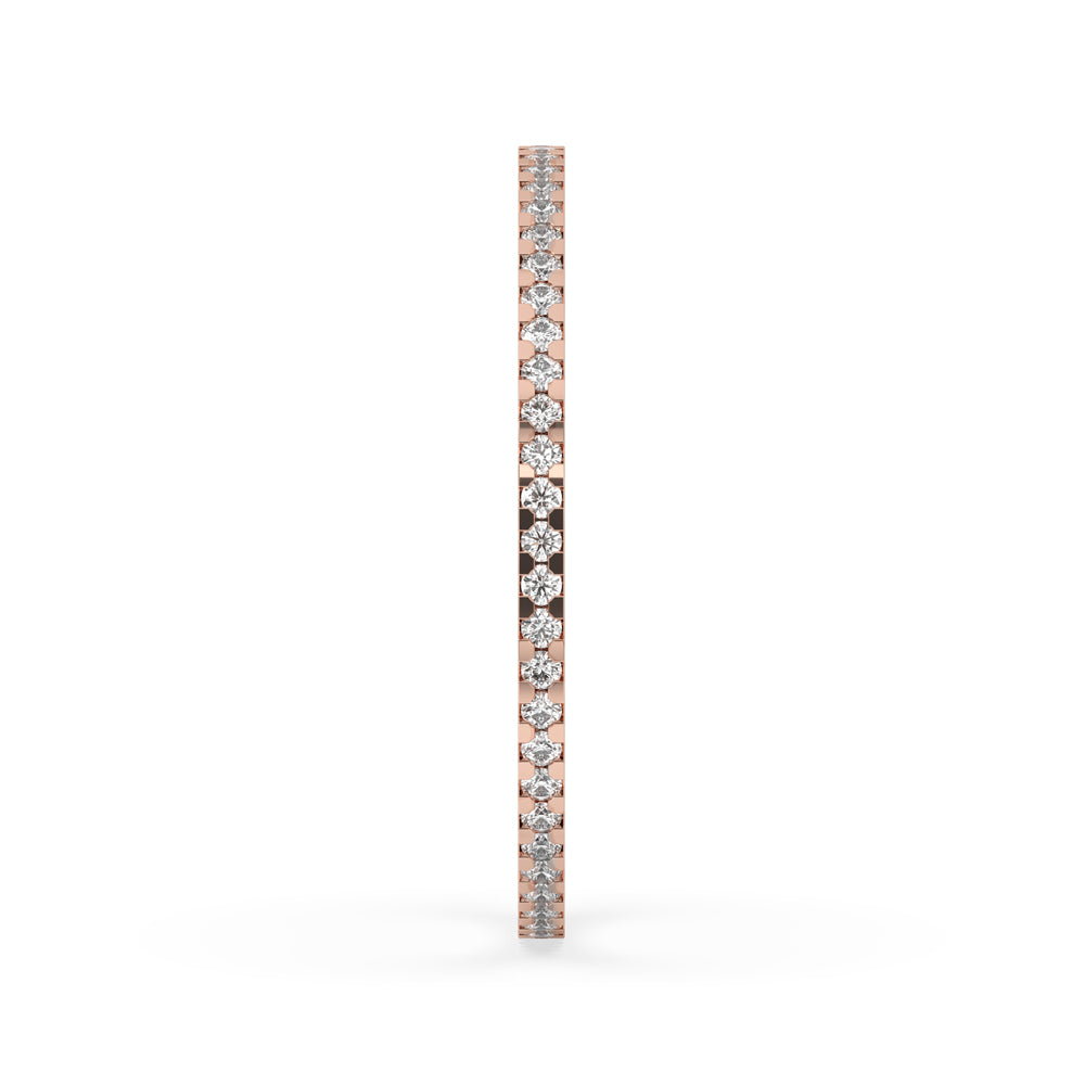 Round Diamond Wedding Band