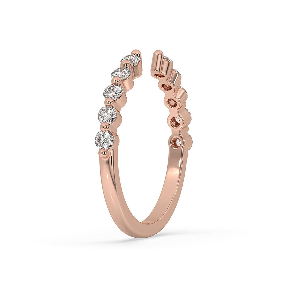 Open Gap Wedding Band – Rose Gold