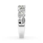 Double Row White Gold Eternity Band