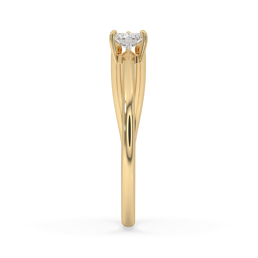 Pear Cut Split Shank Engagement Ring