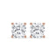 Rose Gold Cushion Cut Diamond Earrings