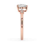 Heart Shaped Diamond Ring In Rose Gold