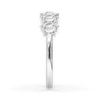 5 Stone Round Rose Cut Diamond Band