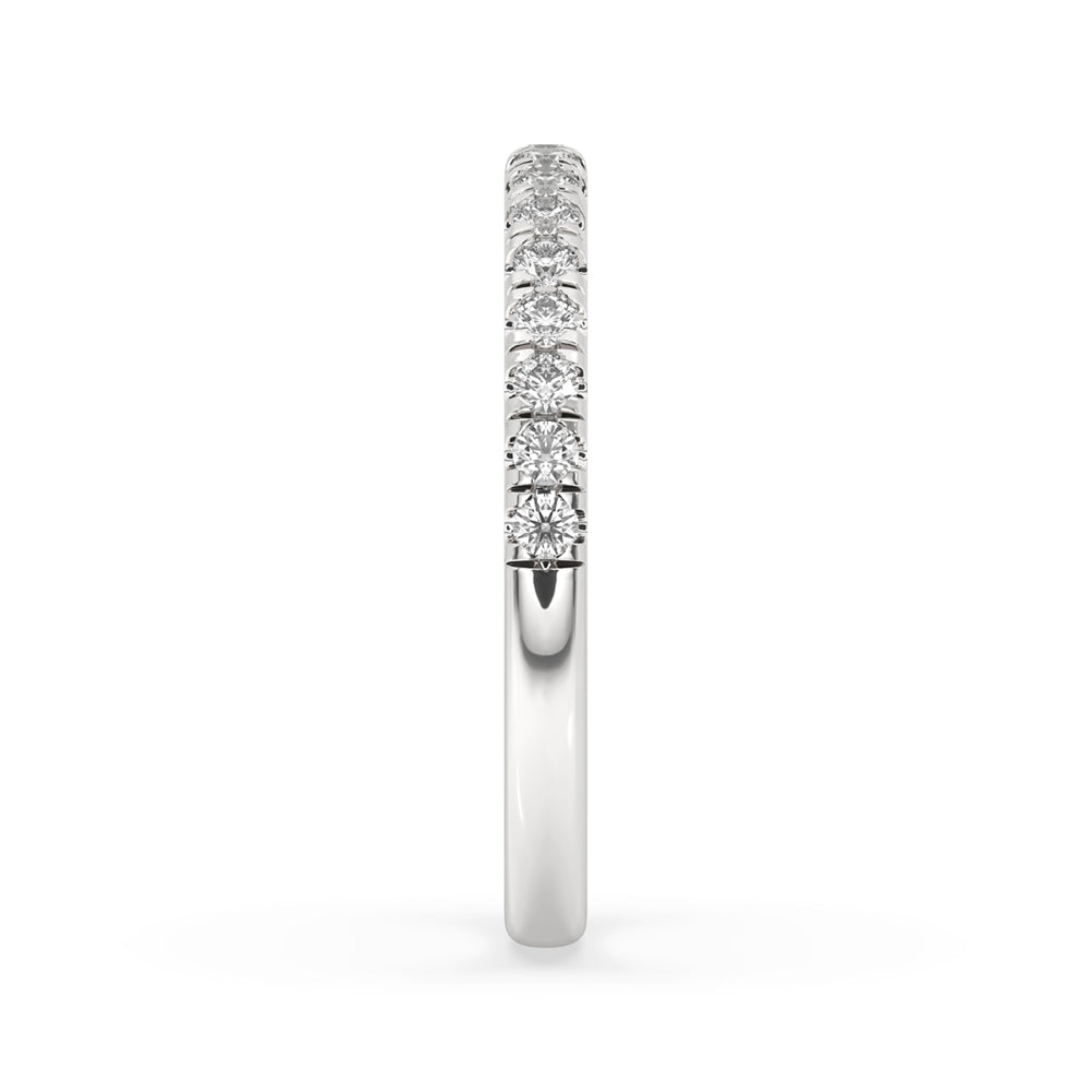 Half Eternity Wedding Band - Round Diamonds