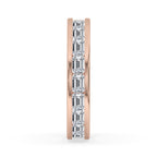 Emerald Cut Diamond Band – East West Setting