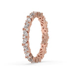 Round And Marquise Wedding Band