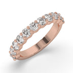 Round Diamond Eternity Band - Rose Gold