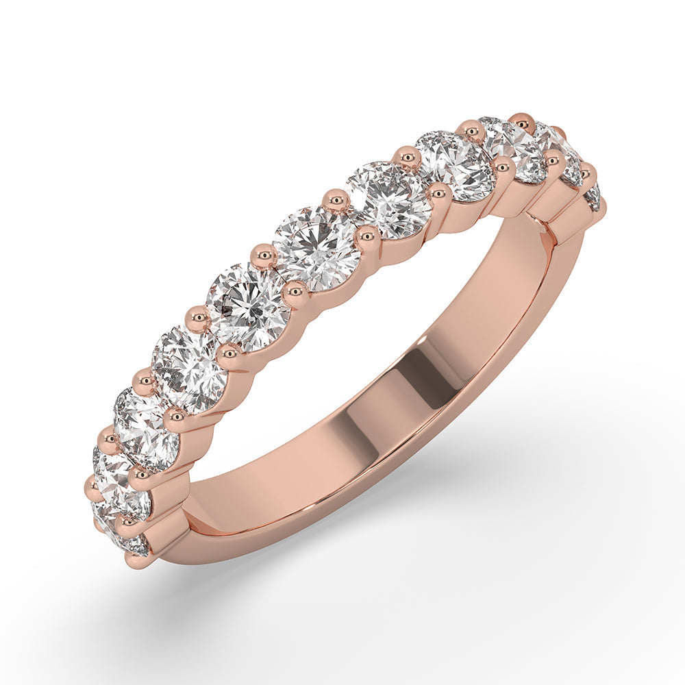 Round Diamond Eternity Band - Rose Gold