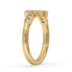 Round Cut Yellow Gold Diamond Wedding Band