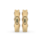 Round Diamond Gold Hoop Earrings For Women