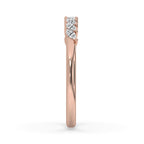 Marquise Cut Wedding Band In Rose Gold