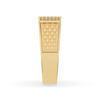 Mens Pave Wedding Band - Round Diamond