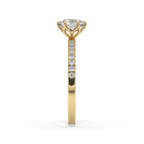 Round Cut Diamond Pave Setting Ring